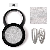 Holo Nail Solid Magical Powder Metallic Chrome Holografic Dust Glitter Pigment DIY Nails Art Decoration