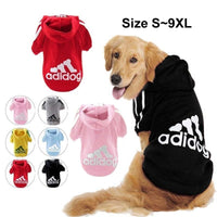 Winter Dog Clothes Adidog pet Sport Hoodies