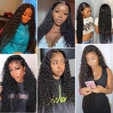 13x4 Kinky Curly Lace Front Human Hair Wigs Brazilian Transparent Lace Frontal Wig 150%-250% Density