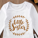 Litter Sister Letter Baby Girl outfit bby