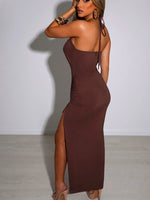 Sleeveless Sexy Female Midi Backless Dress