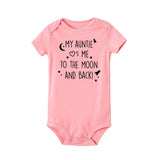 My Auntie loves  Me To The Moon and Back onesie outfit