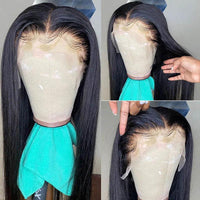 30 32 Inch Straight Lace Front Wig Human Hair Wigs 13x4 HD Transparent Lace Frontal Wig Brazilian 4x4 Lace Closure Wig