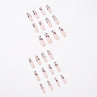 24Pcs/Box Detachable Coffin False Nails with Design Wearable Ballerina Fake Nails Full Cover Nail Tips Press On Nails Manicure