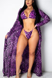 3pieces Swimsuit Set  Leopard Print Bikini Set Female Beach Cover Up swimwear Cardigan Ladies Swimwear Suit