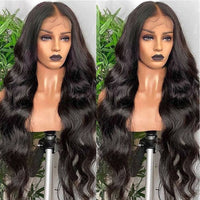 Transparent Body Wave Lace Front Wig 220 Raw Wavy Human Hair Lace Front Wigs Pre Plucked Body Wave Frontal 4x4 Lace Closure Wigs - Divine Diva Beauty