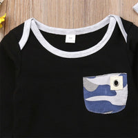 Newborn Infant Kids Baby Boy Clothes Camouflage outfit bby