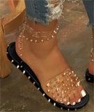 New Rivet Sandals Women Rome Style Open Toe Buckle shoes