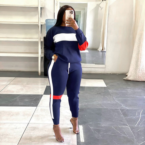 PLUS SIZE AVAIL Two 2 Pieces Set for Women Fall Winter Fitness Outfit Pullover Sweatshirt + Jogger Pants Sporty Street Tracksuit set