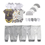 Solid Unisex New Born Baby Boy Clothes Cotton outfits bby