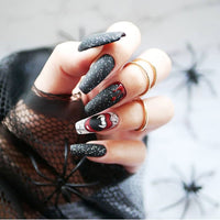 24Pcs Detachable Halloween Long Style Full Cover Fake Nails DIY Press On Nails Coffin Ballerina Stiletto False Nail Tip