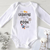 My Grandma Loves Me Cotton Letter Print Toddler onesie bby