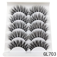 5 Pairs Faux Mink Eyelashes Fluffy Wispy Long Dramatic False Lashes Thick Volume Fake Eyelashes Natural Soft Extension Eyelash - Divine Diva Beauty