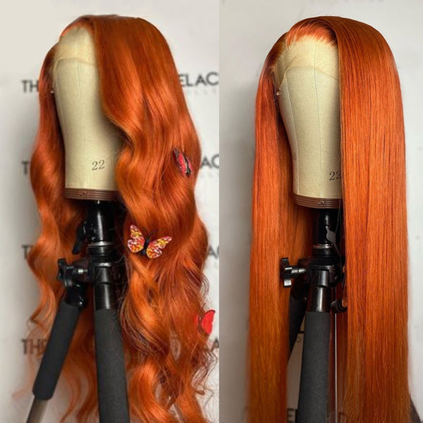 4x4 Ginger Lace Front Wig Straight Human Hair Wigs HD Lace Frontal Wig Brazilian Remy 26, 28, and 30 inch ***********SALE*********