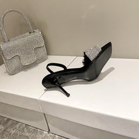 Rhinestones Women Sandals Elegant stiletto High heels Slingback shoes
