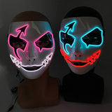 Cosplay Halloween Party Mask Luminous Light up Led Mask EL Wire Neon Glowing Anime Mask Masque Masquerade Masks Horror Mask