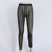 Mesh Sheer See-through Mesh Transparent Pencil Pants