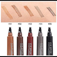 4 Point Eyebrow Pencil Waterproof Liquid Eyebrow Pen Makeup Long Lasting 4 Fork Tip Brow Pen Cosmetic Microblade Brow Pencil