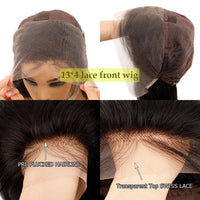 30 40 48 inch 13x4 Lace Front Pre Plucked Straight Human Hair Wigs Brazilian 250 Density 13x4 Lace Closure Wig