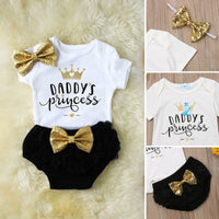 3PCS Cute Newborn Baby Girl Outfits bby