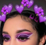 12 Colors Purple Neon Pigments Matte Eyeshadow Palette Matte Glitter Shiny Eyeshadow Makeup Pelette Purple Eye Shadow