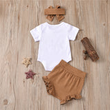 3 PCS Summer Newborn Baby Girls Clothes Outfits Clothing bby