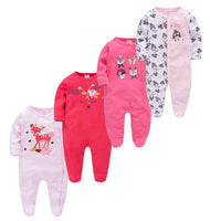 3/4 Pcs Children Boy O-neck Newborn Baby Girls Clothes Full Sleeve Summer Jumper bby