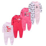 3/4 Pcs Children Boy O-neck Newborn Baby Girls Clothes Full Sleeve Summer Jumper bby