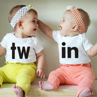 TW IN Letter Print Newborn Infant Baby Boys Girls Outfits bby