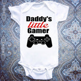 Daddy Little Gamer Newborn Kids Baby Boy Jumper Outfit bby