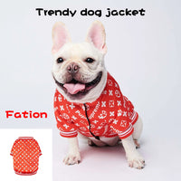 pet Red Jackets Hoodies Dog clothes