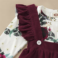 Newborn Floral print Baby Clothes Outfits bby