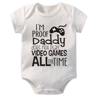 Infants Newborn Baby Boy Girl Short Sleeve Letter Printed Cute onsie bby