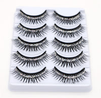 5 pairs Stage catwalk eyelash color Glitter sequins performance Bushy of fake eyelashes false lashes eye lash makeup
