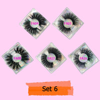 Mink Eyelash 10/20/30 Pairs Fake Lashes Wholesale 5D Mink Lashes Packaging Boxes Magnetic Eyelashes 25mm False Lashes - Divine Diva Beauty