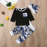 Newborn Infant Kids Baby Boy Clothes Camouflage outfit bby