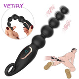 Vibrator 7 Speed Anal Beads butt Plug Stimulator Dildo Vibrator Sex Toy