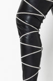 New Diamond Cross-Tied Pointed Toe Overknee Boots