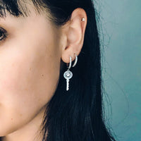 Key Lock Hanging Earrings