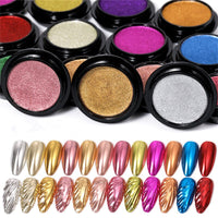 Holo Nail Solid Magical Powder Metallic Chrome Holografic Dust Glitter Pigment DIY Nails Art Decoration