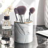 Cosmetics Makeup Brushes Storage Box Cylindrical Case Storage Lipstick Brush Pen Holder Organizer Ceramic Pen Storage