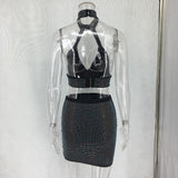 Sexy Sparkling Diamonds Summer Dress women befree Bling Sequins bandage dress