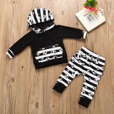 Baby Boy Halloween Costumes Clothes Set Skull Infants Toddler Outfits Long Sleeve Hooded Cartoon Ghost Tops Pull over Pants