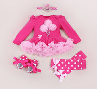 Baby Girl 4pcs Clothing Sets Infant Ice Cream Rompers BBY