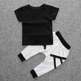 Short-sleeved Cotton  Top+ bottom Baby Boys Girl Clothes outfit bby
