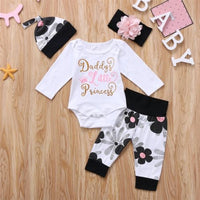 Daddy Little Princess Floral Clothes Outfit bby