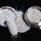 Reflective Glitter Nail Powder Green Red Holographic Nail Art Dust Shinning Chrome Pigment DIY Manicures Decoration