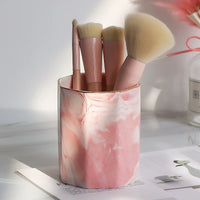 Cosmetics Makeup Brushes Storage Box Cylindrical Case Storage Lipstick Brush Pen Holder Organizer Ceramic Pen Storage