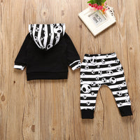 Baby Boy Halloween Costumes Clothes Set Skull Infants Toddler Outfits Long Sleeve Hooded Cartoon Ghost Tops Pull over Pants