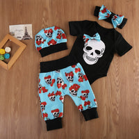 4pcs Newborn Baby Girls Clothes Romper outfit